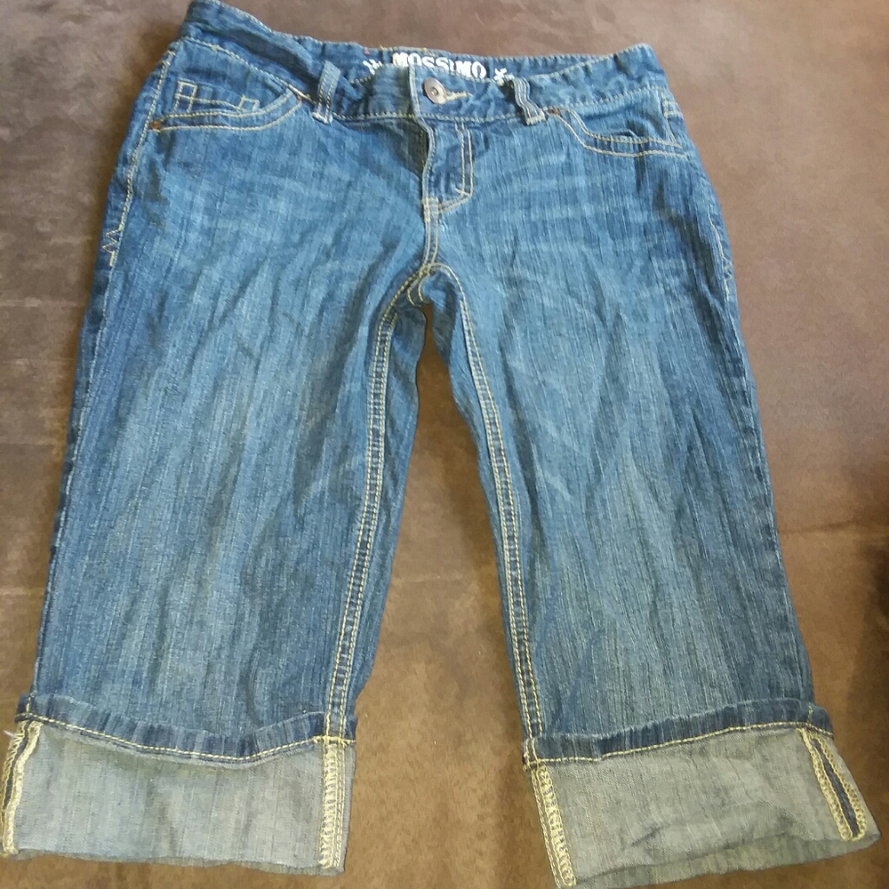 Mossimo sz 5 Capri long shorts blue jeans juniors